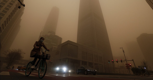 The Worst Dust Storm in a Decade Shrouds Beijing and Northern China