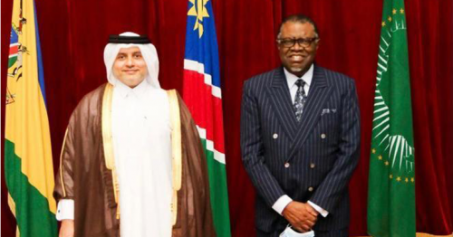 President of Namibia Receives Credentials of Qatar's Ambassador