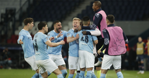 Manchester City fight back to beat 10-man PSG in first leg