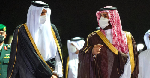 Saudi Arabia’s Crown Prince welcomes Qatar Amir in Jeddah