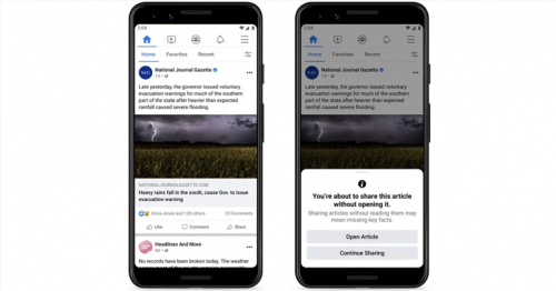 Facebook Will Try To Make Sure You've Read An Article Before You Share It!