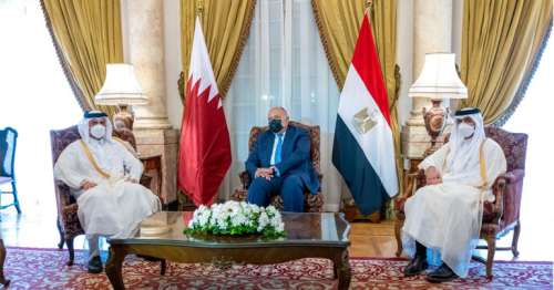 The Deputy Prime Minister and Minister of Foreign Affairs Meets Egypt's Foreign Minister