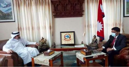 Foreign Minister of Nepal meets Ambassador of Qatar