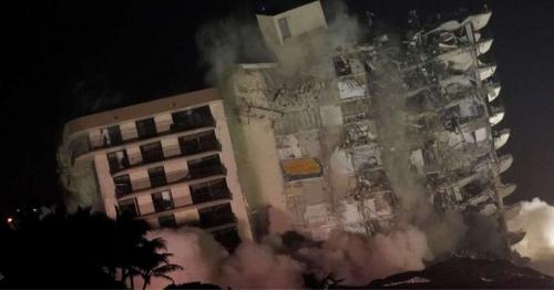 Miami collapse: Remaining structure demolished over safety fears